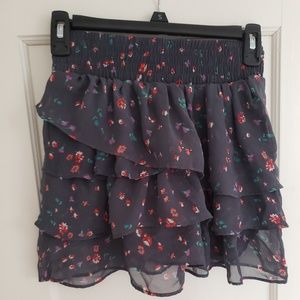 Floral Ruffel Skirt